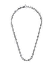 22 Inch 7mm 925 Sterling Silver Men's Link Chain with Diamond Cut Necklace