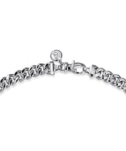 22 Inch 7mm 925 Sterling Silver Men's Link Chain with Diamond Cut Necklace