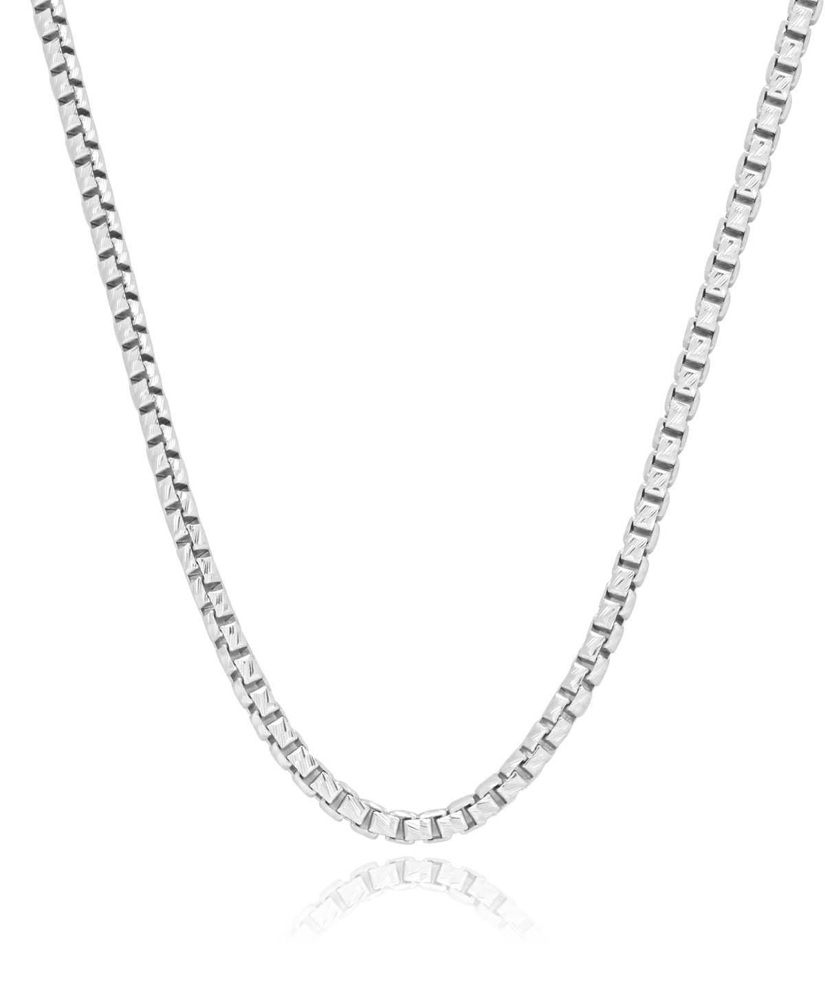 Sterling Silver 3mm Diamond Cut Box Chain