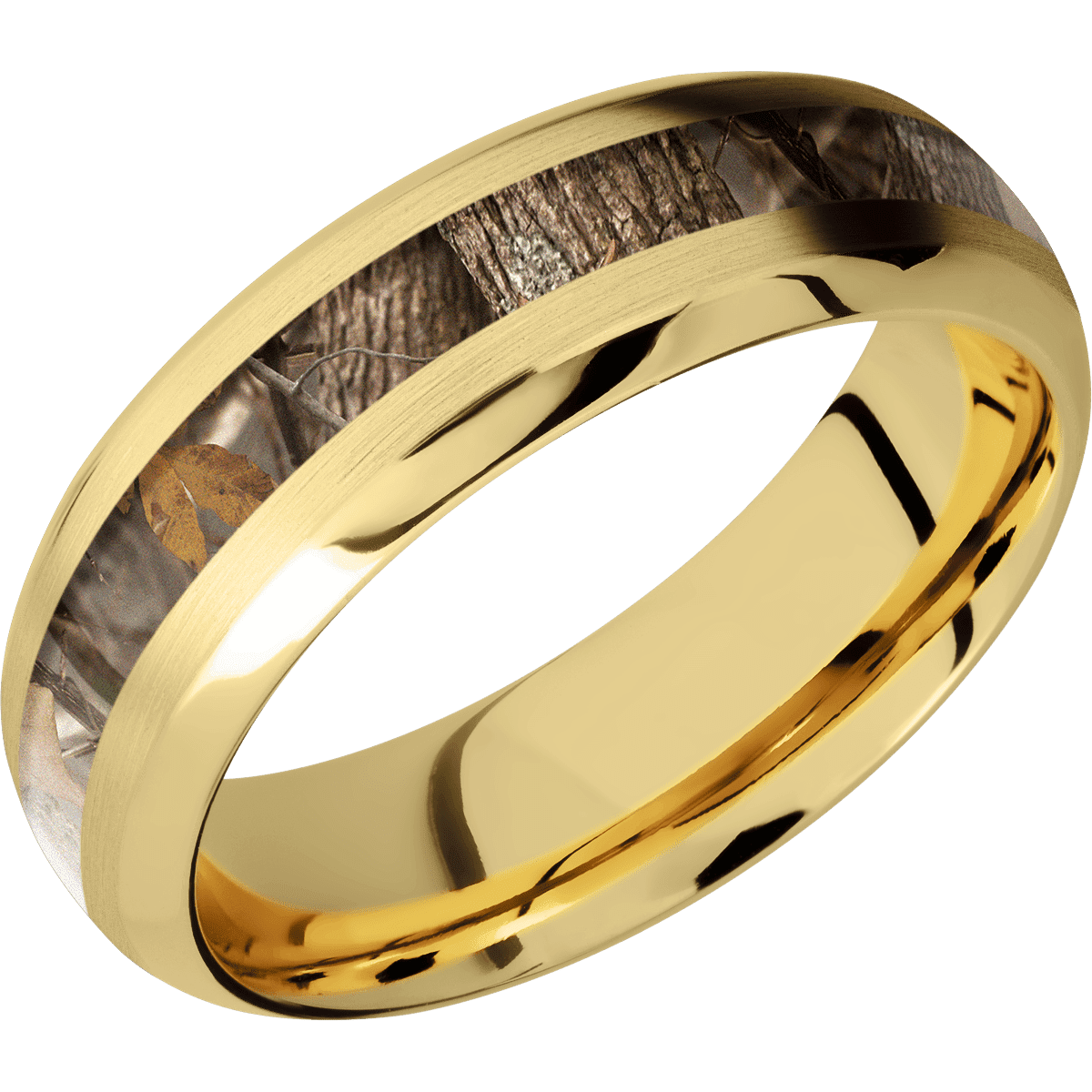 14K Yellow Gold + Satin , Polish Finish