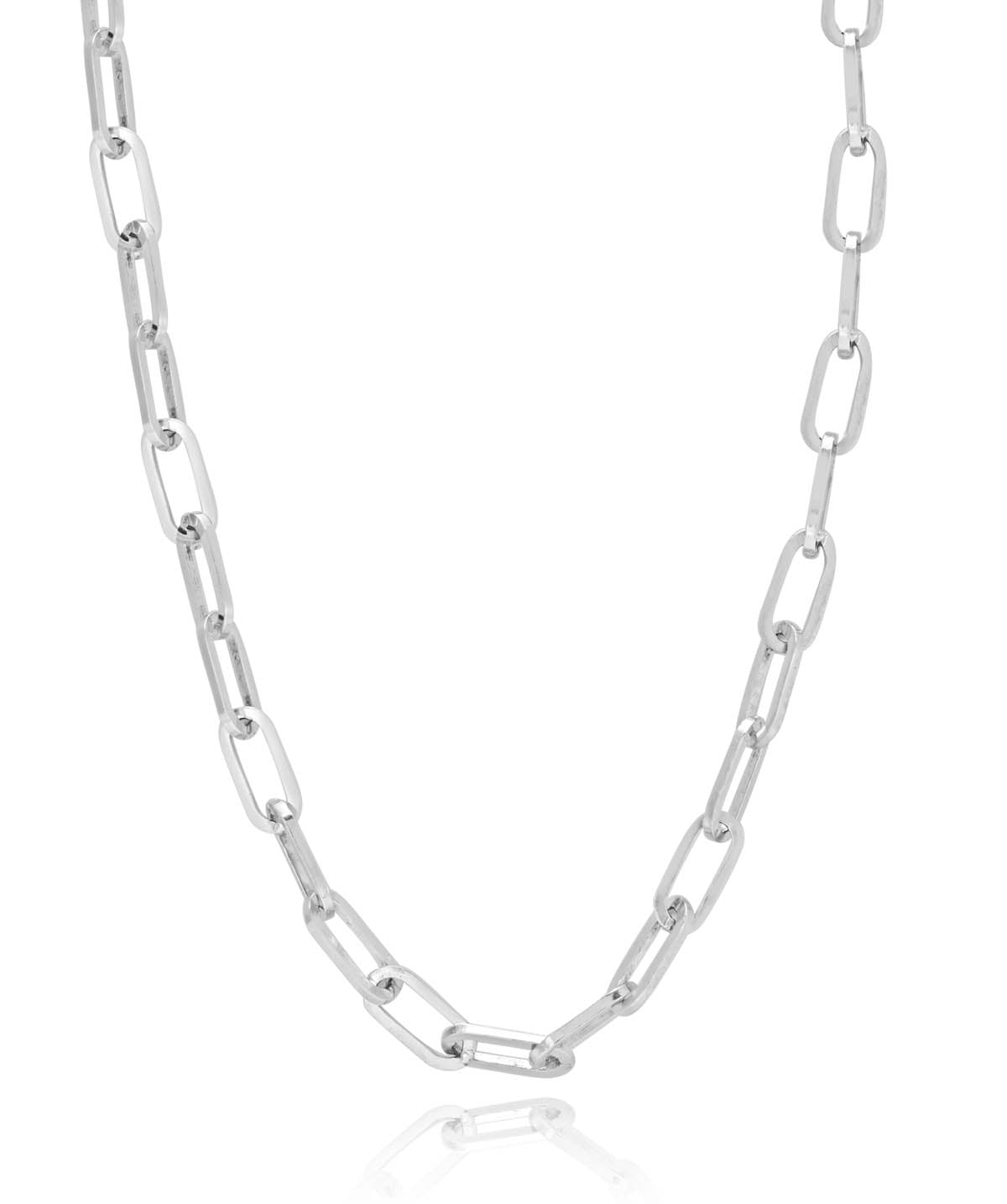 Sterling Silver 5mm Paperclip Chain 22"