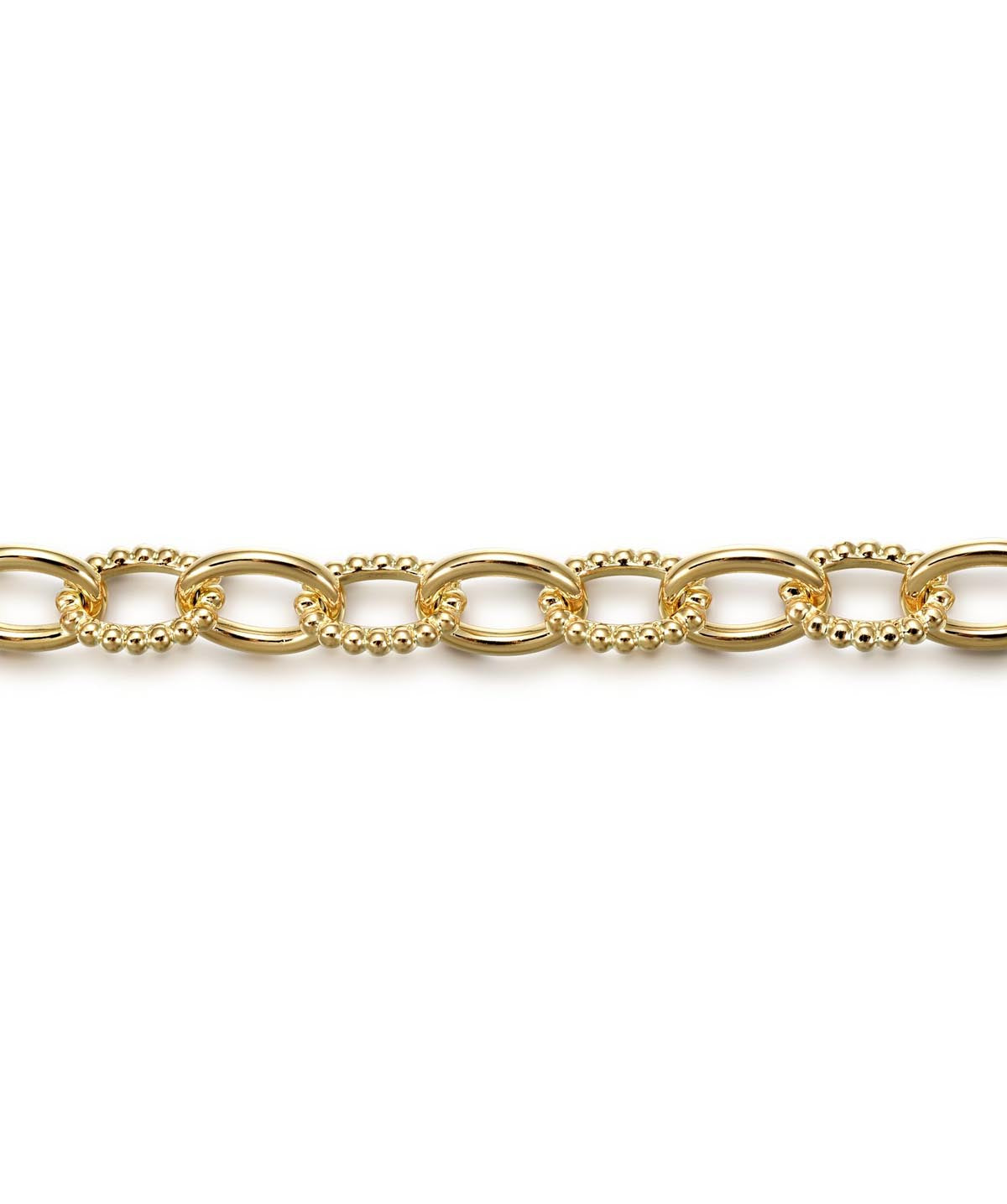 14K Yellow Gold Hollow Tube Bujukan Link Bracelet