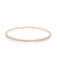 14K Rose Gold Diamond Flexible Bangle Bracelet 1.45cttw