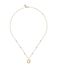 14K Yellow Plain Gold Bujukan Hamsa Medallion Necklace