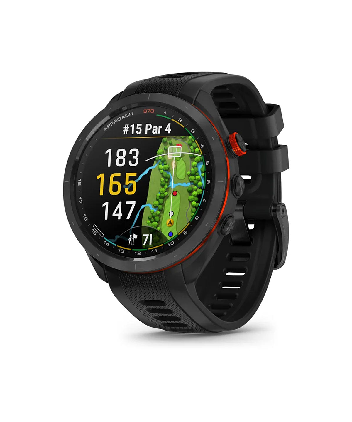 Approach® S70 - 47 mm Black Ceramic Bezel with Black Silicone Band