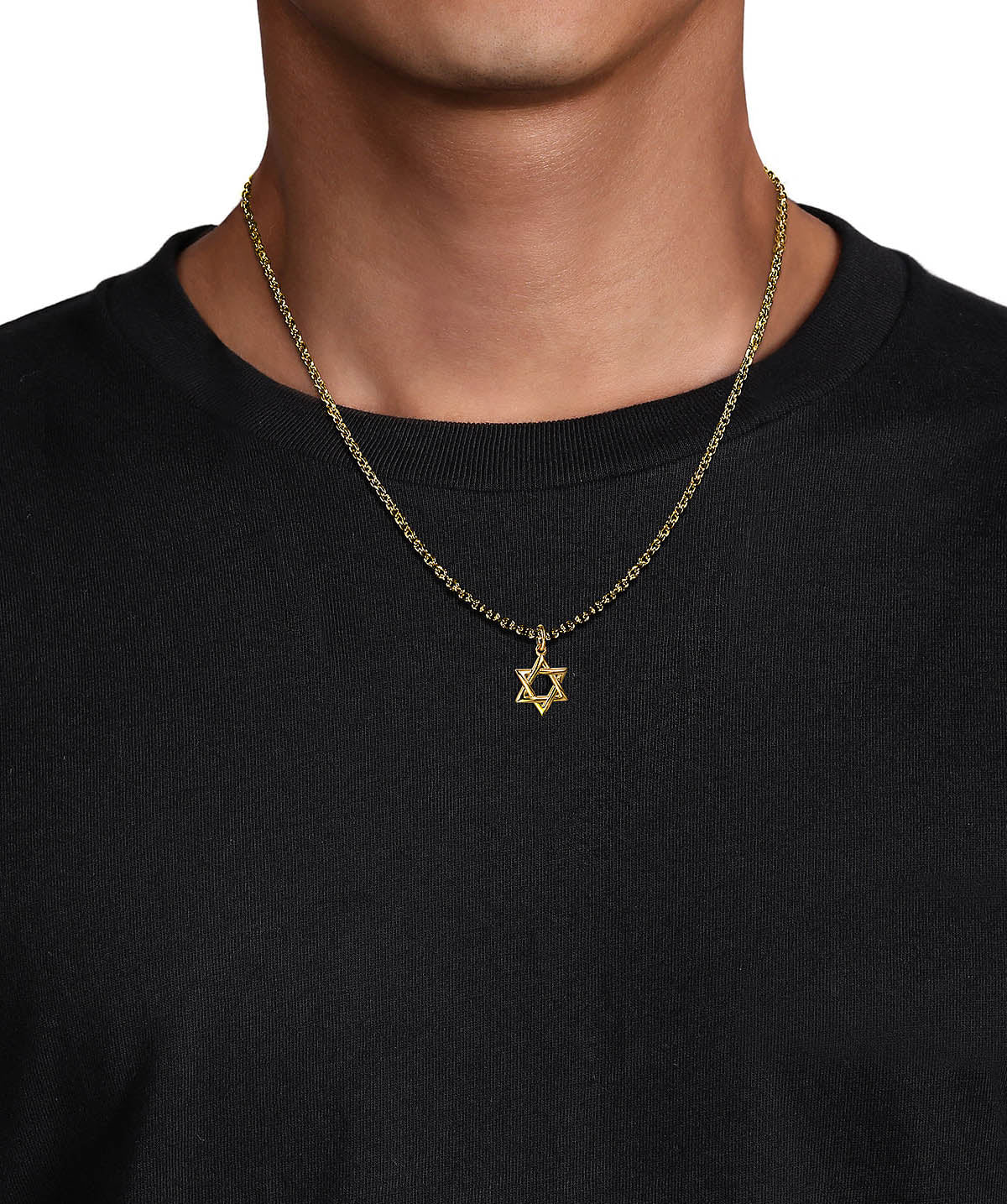 14K Yellow Gold Mini Star of David Pendant