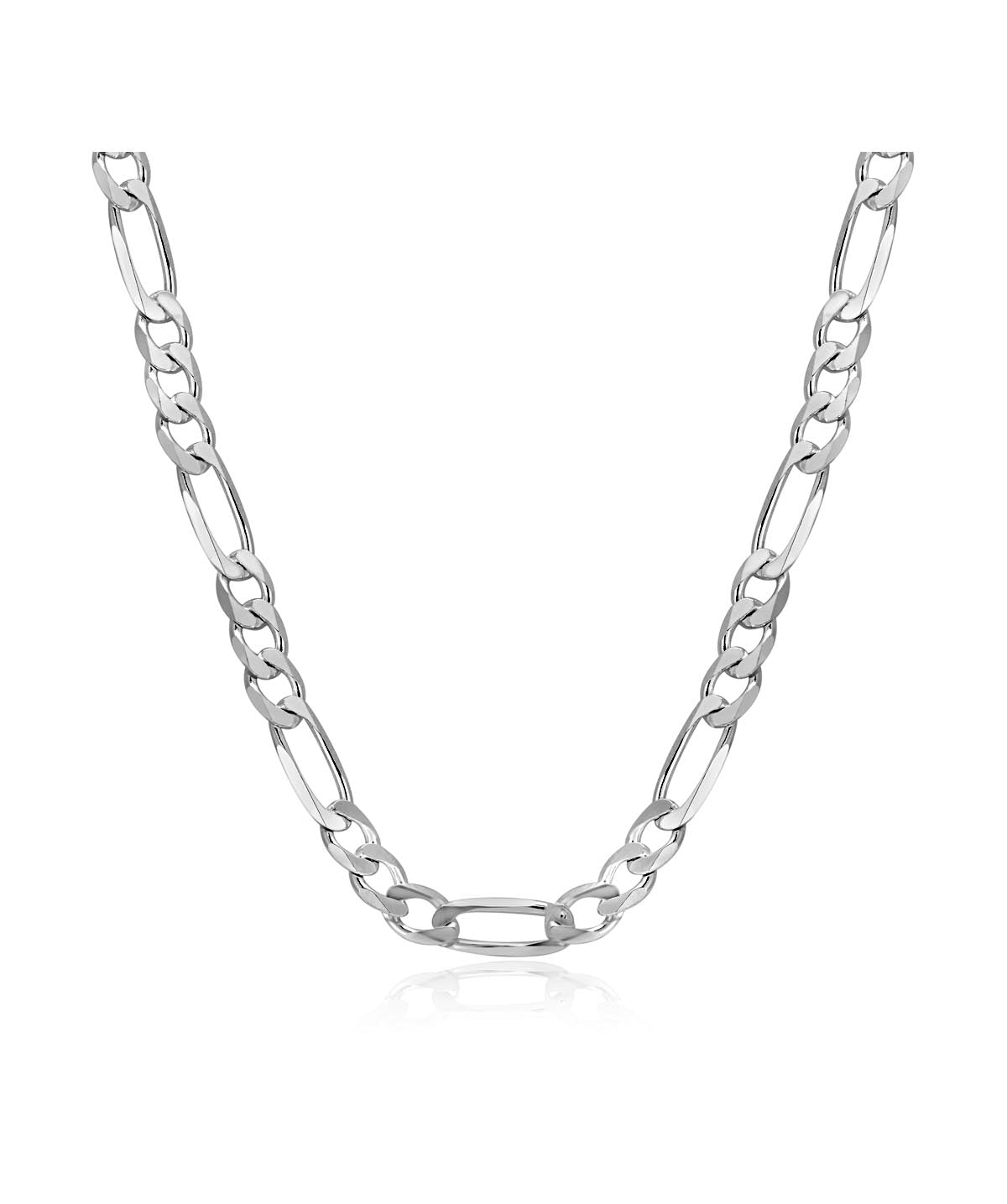 925 Sterling Silver 5.8mm Figaro Chain 24"