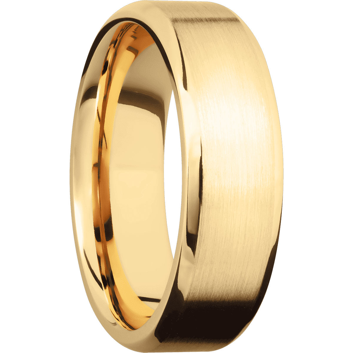 14K Yellow Gold + Satin , Polish Finish