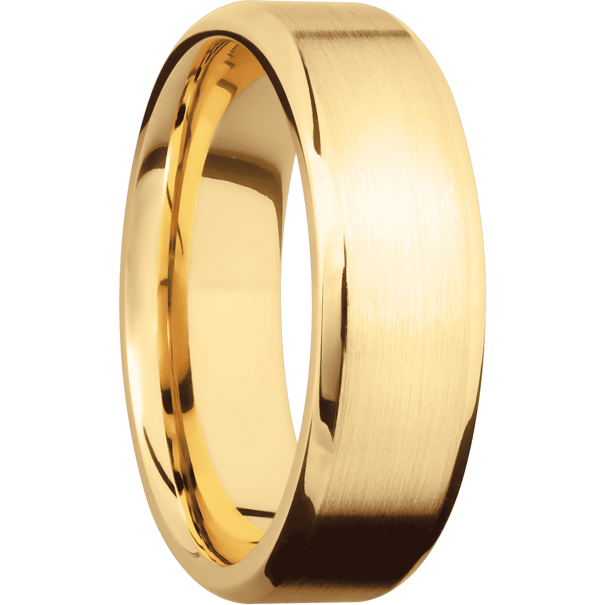 14K Yellow Gold + Satin , Polish Finish