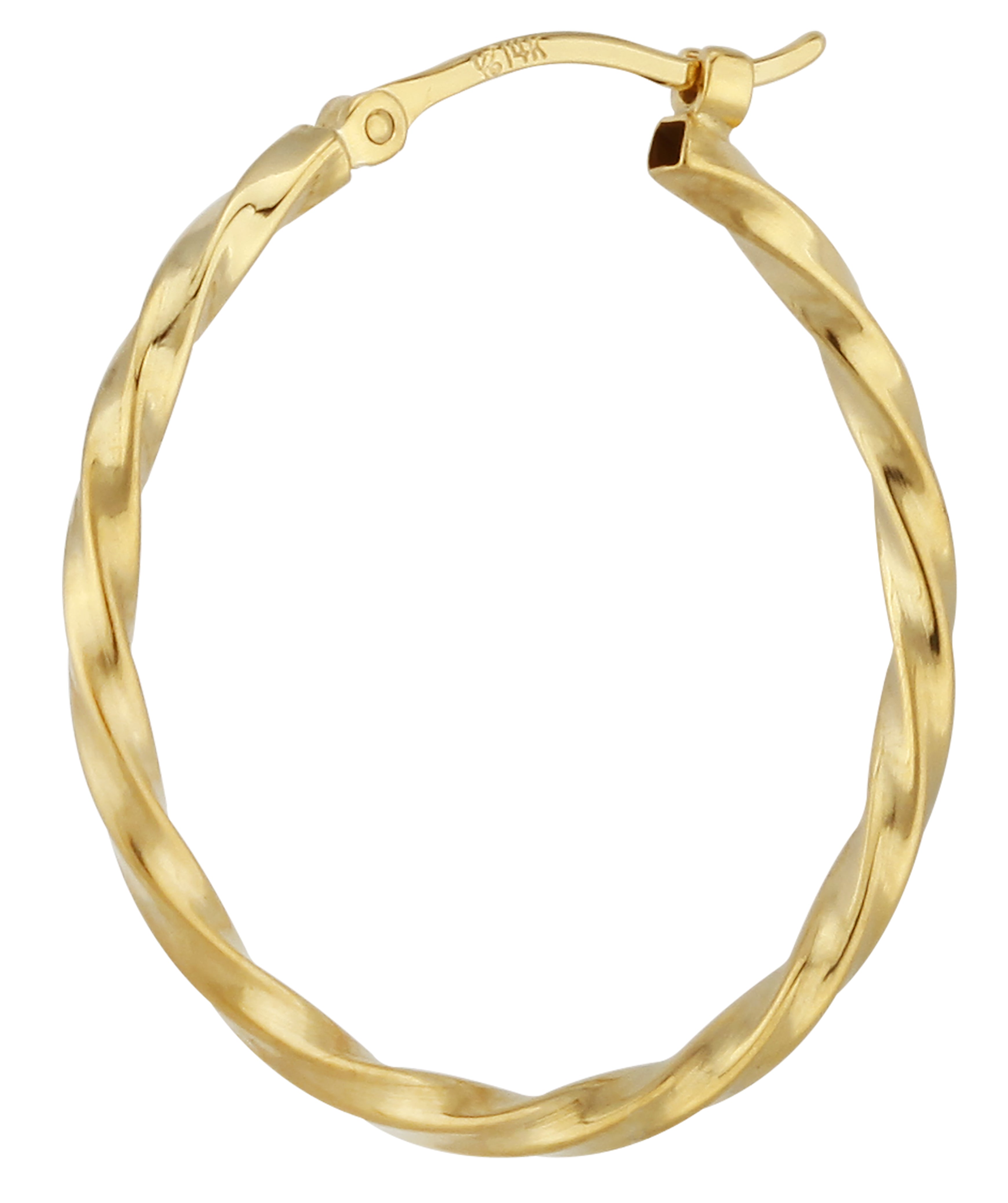 14K Yellow Gold Medium Twist Hoops