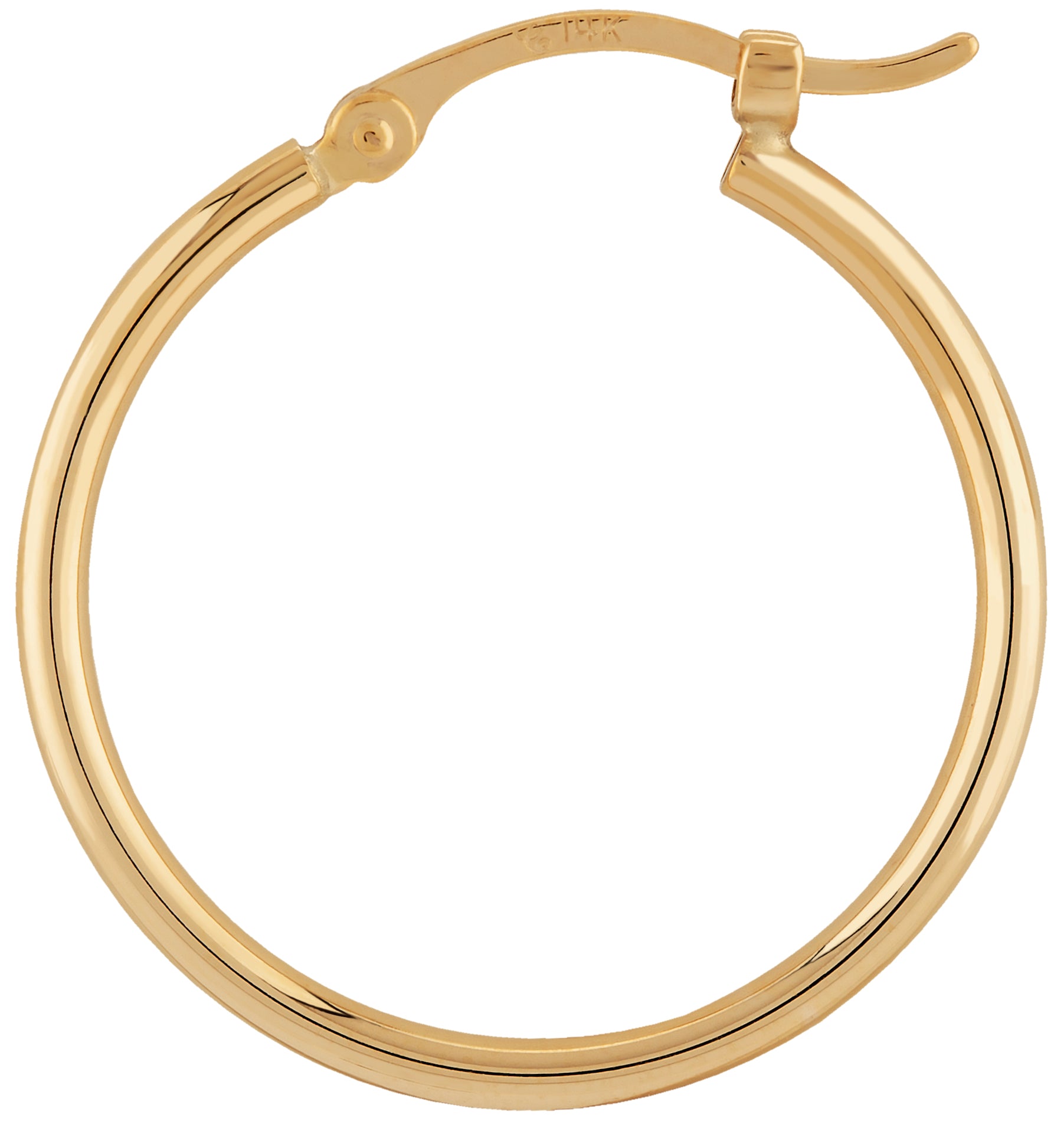 14K Yellow Gold 20mm Hoop Earrings