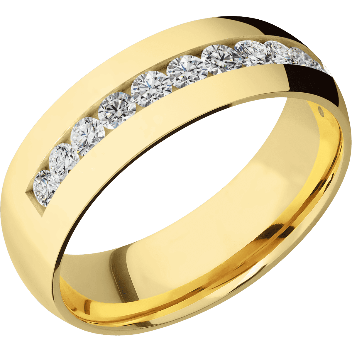 14K Yellow Gold + Polish Finish