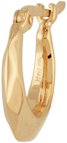 14K Yellow Gold Small Diamond Cut Hoops