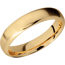 14K Yellow Gold + Satin , Polish Finish