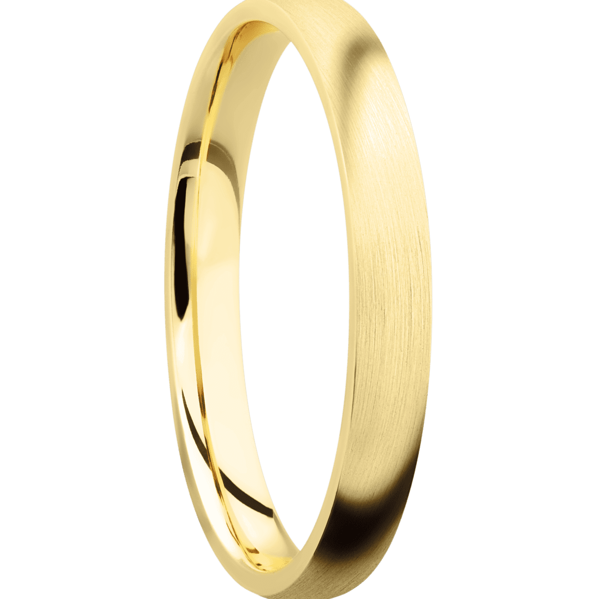 14K Yellow Gold + Satin Finish