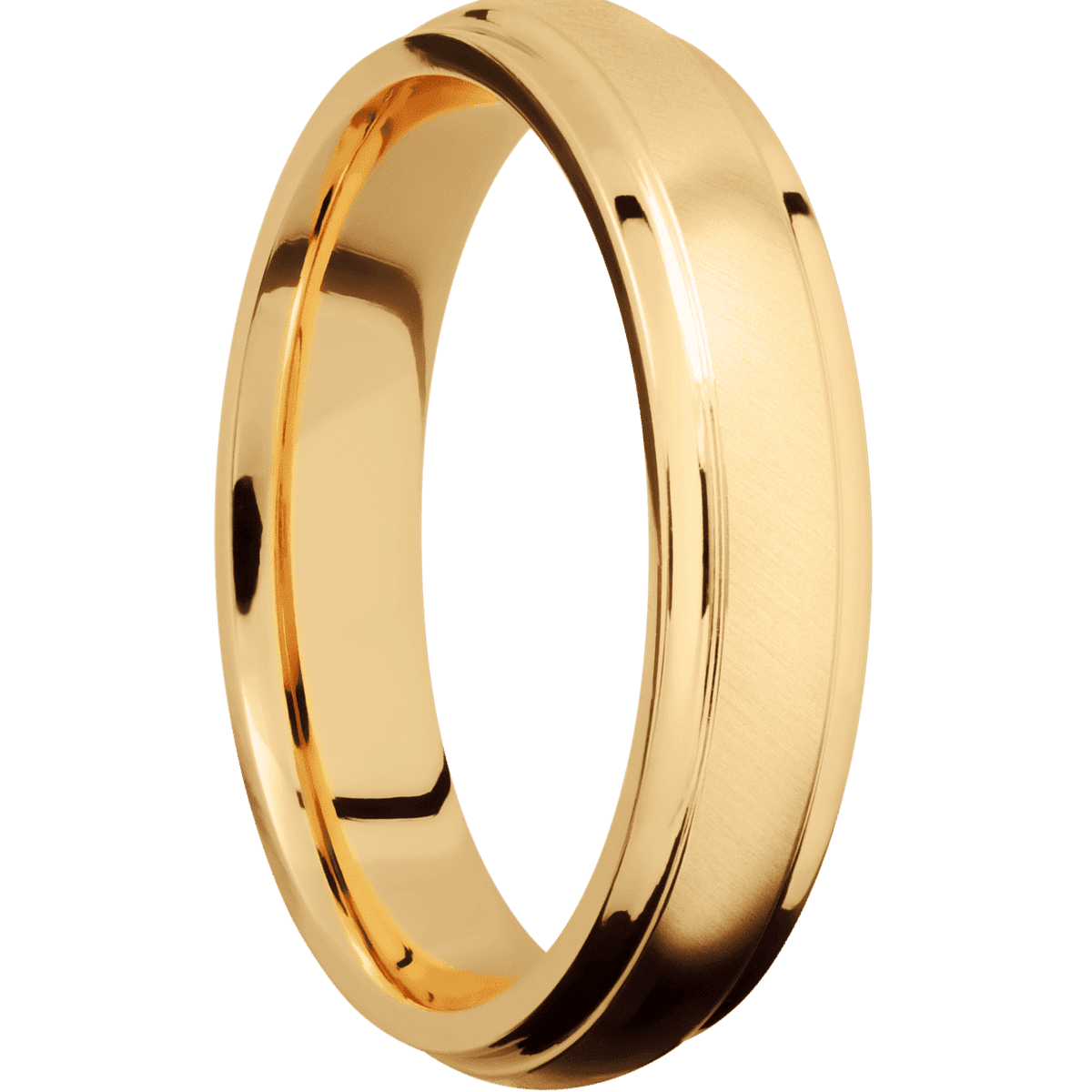 14K Yellow Gold + Anglesatin , Polish Finish