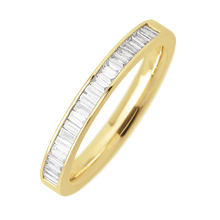 14K Yellow Gold band with 31 Baguette Lab Grown Diamond having TCW-.62