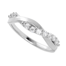 14K White Gold band with 9 Round Lab Grown Diamond (ST) having TCW-.27