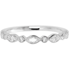 14K White Gold band with 4 Round and 5 Marquise White Lab Diamond having TCW-.56