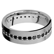 10K White Gold + Sand Finish