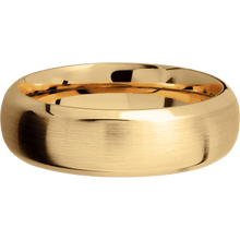 14K Yellow Gold + Satin , Polish Finish