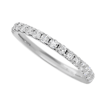 14K White Gold band with 15 Round Lab Grown Diamond (ST) having TCW-.45