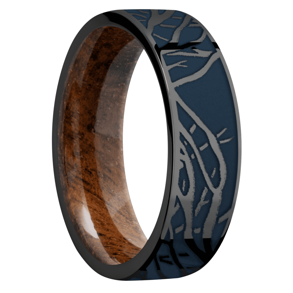 Zirconium + Polish Finish + Koa