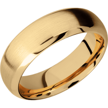 14K Yellow Gold + Satin , Polish Finish