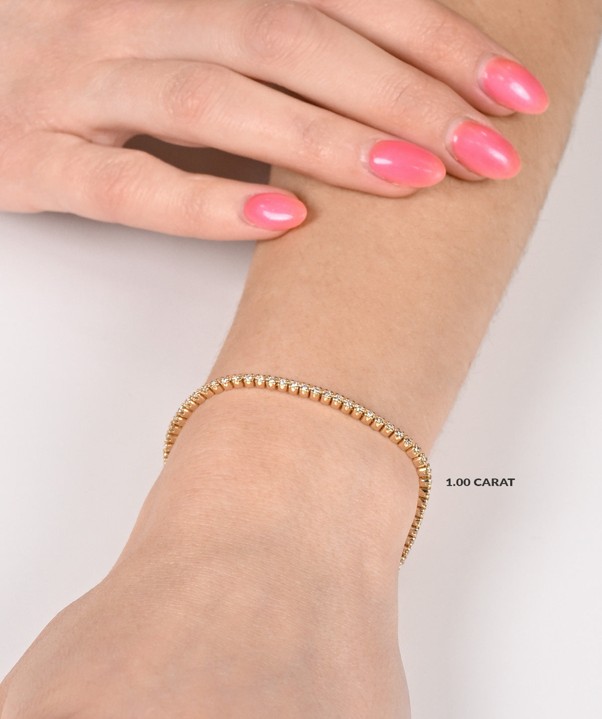 14K Gold Natural Diamond Tennis Bracelets