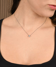 14K White Gold 0.50ctw Diamond Bezel Slide Pendant