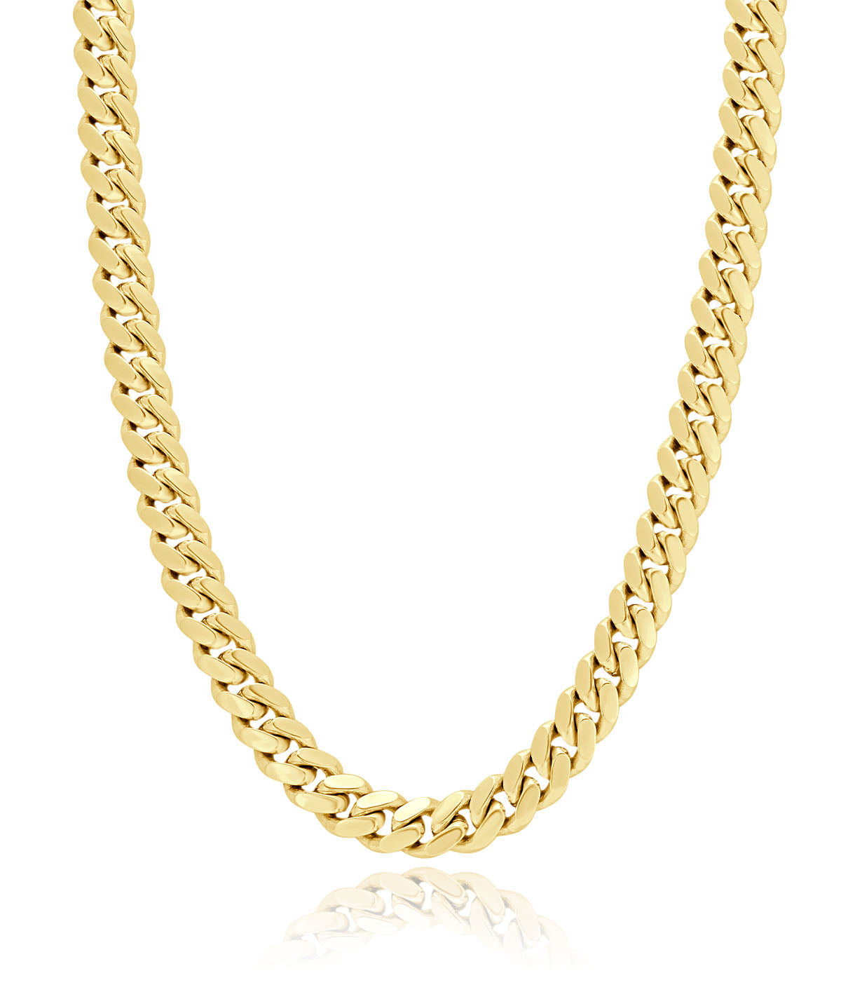 14K Yellow Gold Solid 6mm Miami Cuban Chain 22"