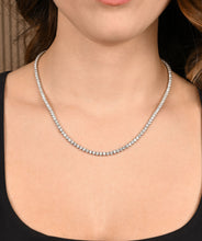 14K White Gold Diamond Lab Grown Tennis Necklace 8.00cttw