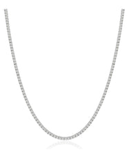 14K White Gold Diamond Lab Grown Tennis Necklace 8.00cttw