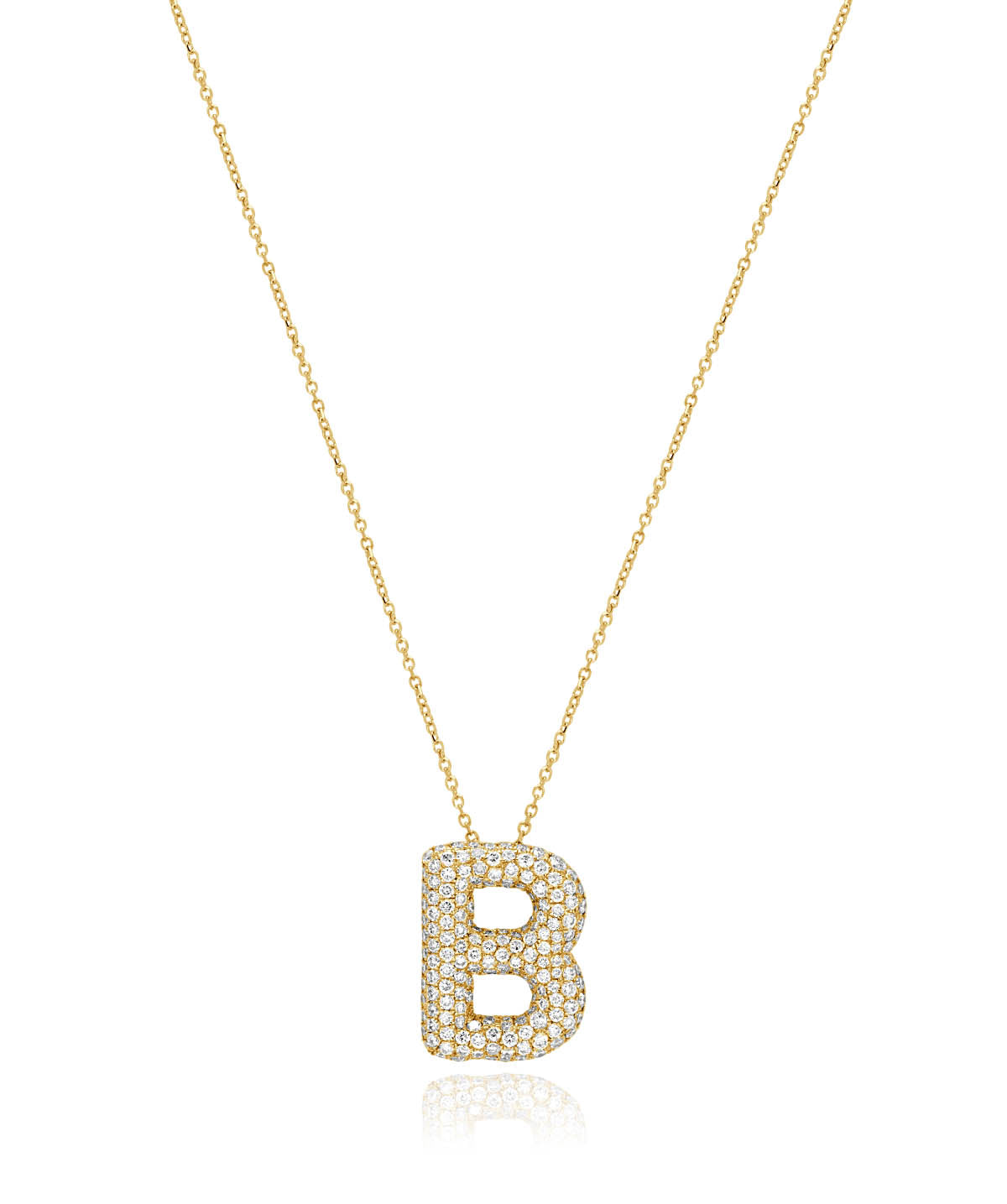 10K Gold Lab Grown Diamond Letter Pendant