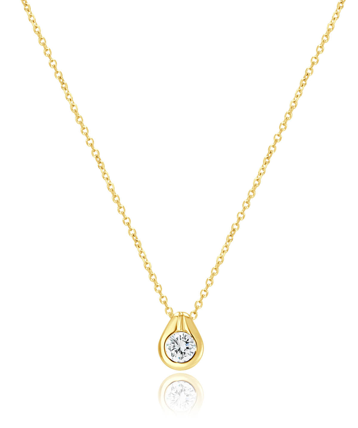 14K Yellow Gold 0.20ct Bezel Set Diamond Necklace