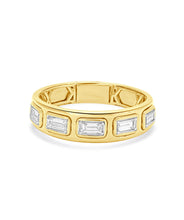 14K Yellow Gold Bezel Set Diamond Ring