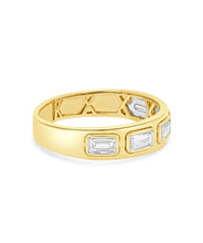 14K Yellow Gold Bezel Set Diamond Ring