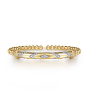 2025 Limited Edition 14K Yellow Gold Bujukan Diamond Chevron Bangle Bracelet