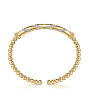 2025 Limited Edition 14K Yellow Gold Bujukan Diamond Chevron Bangle Bracelet