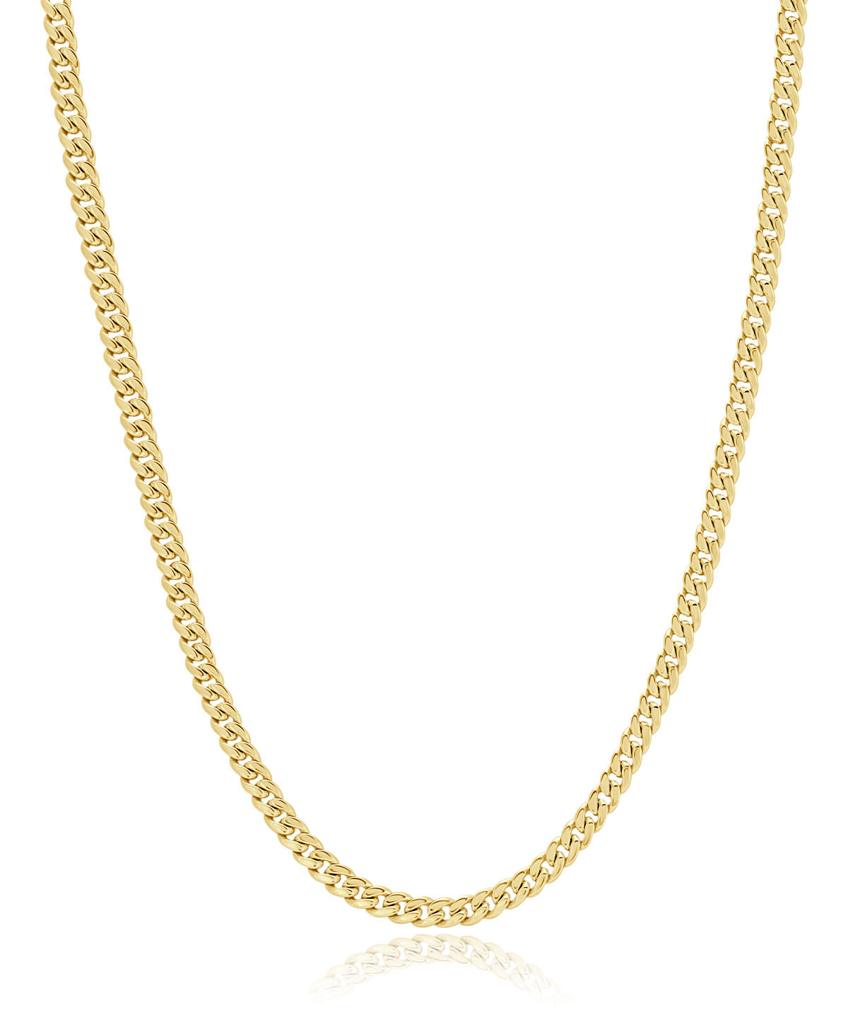 10K Yellow Gold Solid 3mm Miami Cuban Chain 22"