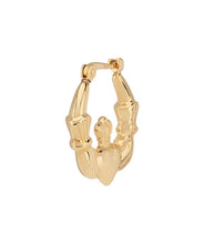 14K Yellow Gold Small Claddagh Hoop Earrings