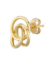 14K Yellow Gold Love Knot Stud Earrings
