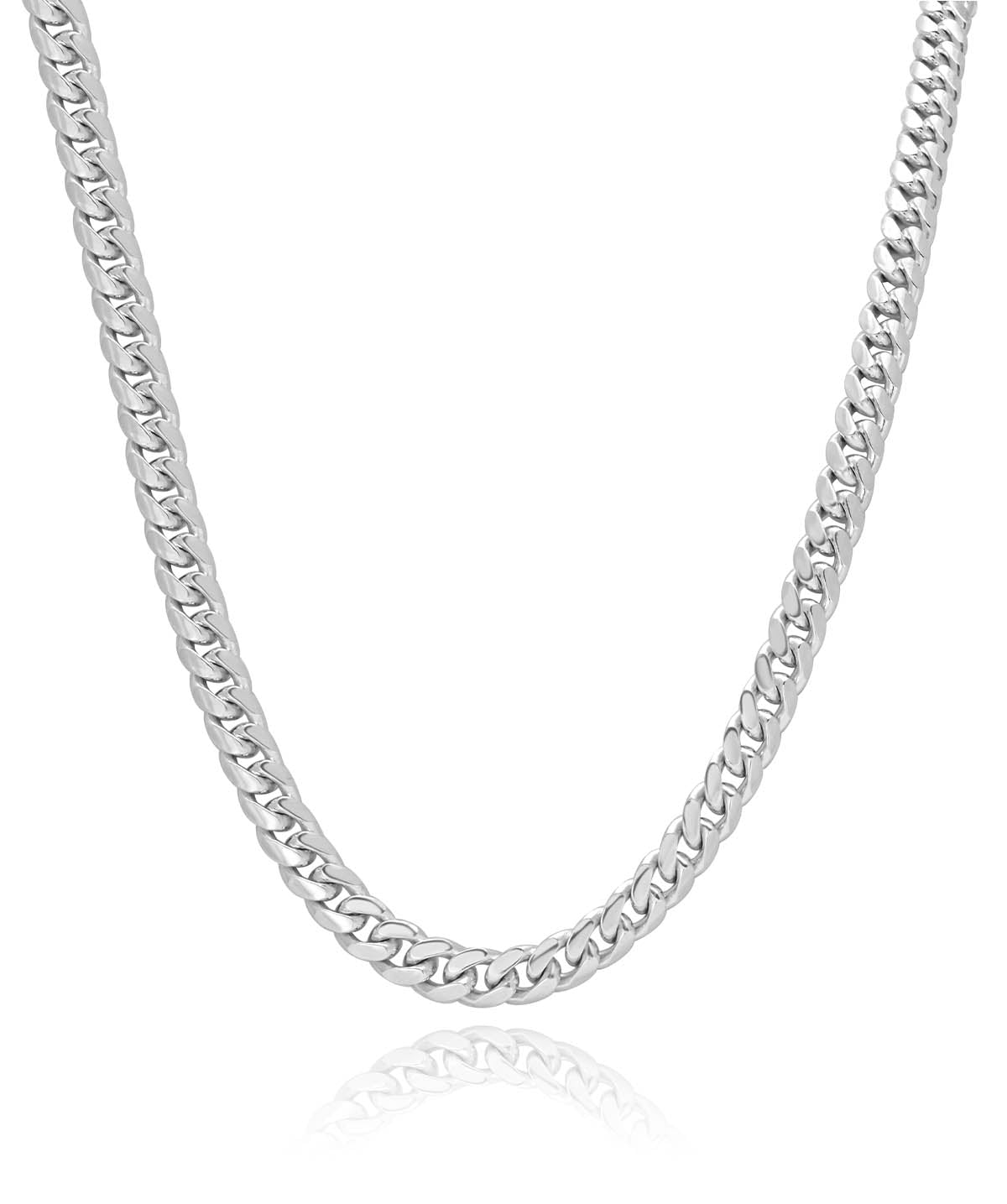 Sterling Silver Rhodium Plated 5mm Miami Cuban Chain