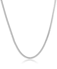 Sterling Silver Rhodium Plated 3mm Miami Cuban Chain