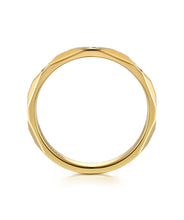 14K Yellow Gold Diamond Cut Stackable Ring