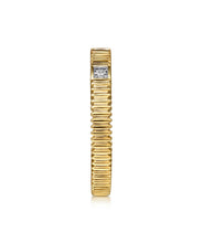 14K Yellow Gold Diamond Cut Stackable Ring
