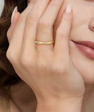 14K Yellow Gold Diamond Cut Stackable Ring