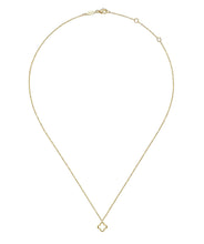 14K Yellow Gold Open Clover Pendant Necklace