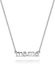 14K White Gold MAMA Necklace