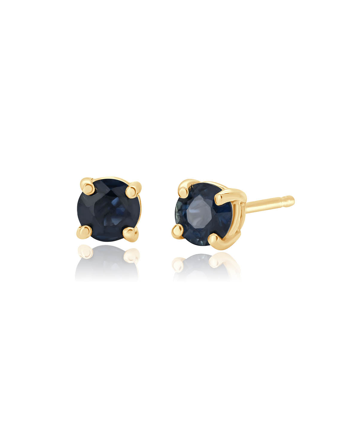 14K Yellow Gold 0.70cttw Sapphire Stud Earrings